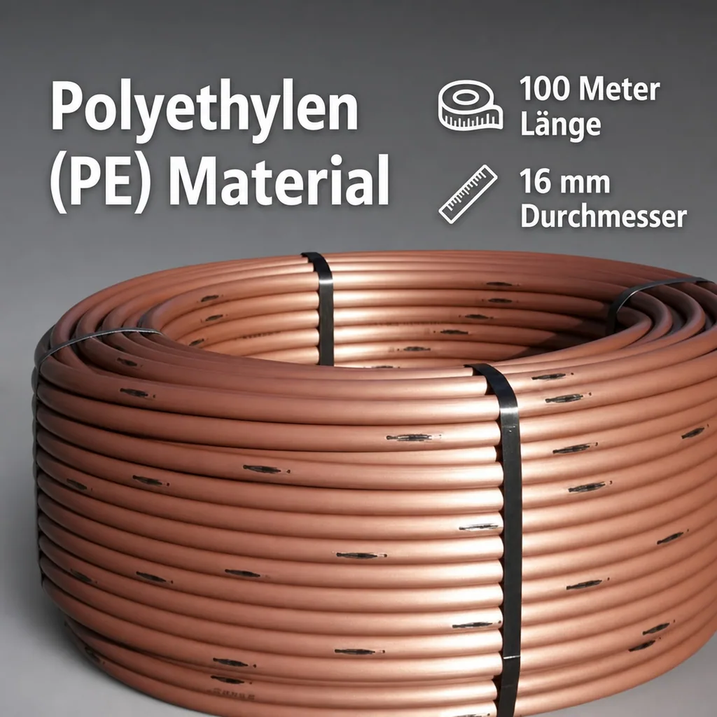 Rainbird Tropfrohr 100m, unterirdische Tropfbewässerung, 16 mm, bis 4 bar