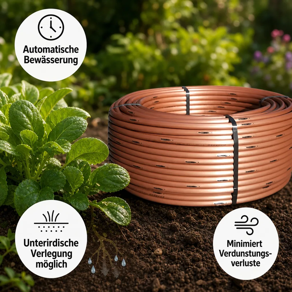 Rainbird Tropfrohr 100m, unterirdische Tropfbewässerung, 16 mm, bis 4 bar
