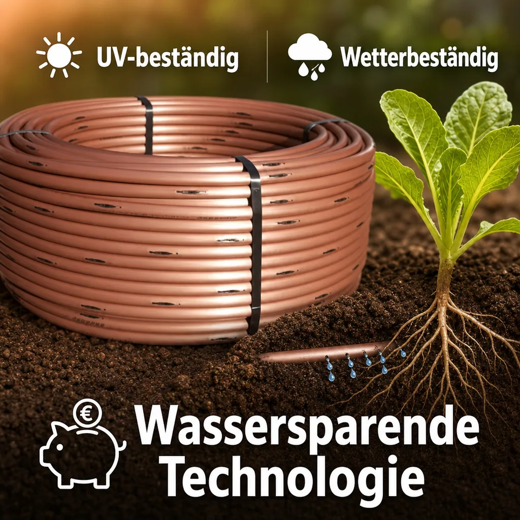 Rainbird Tropfrohr 100m, unterirdische Tropfbewässerung, 16 mm, bis 4 bar