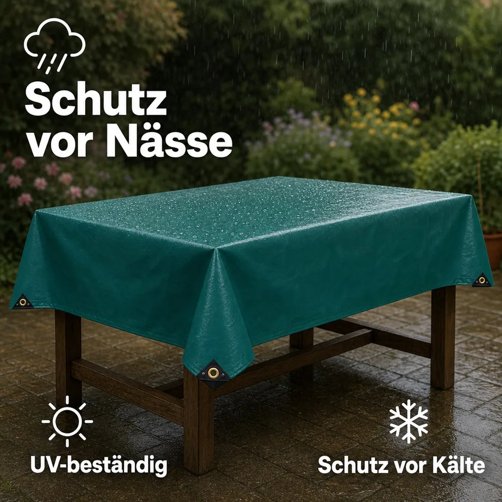 Abdeckplane, PVC Plane 650g/m², 1,5 x 6m (9m²), grün, wasserdicht, reißfest