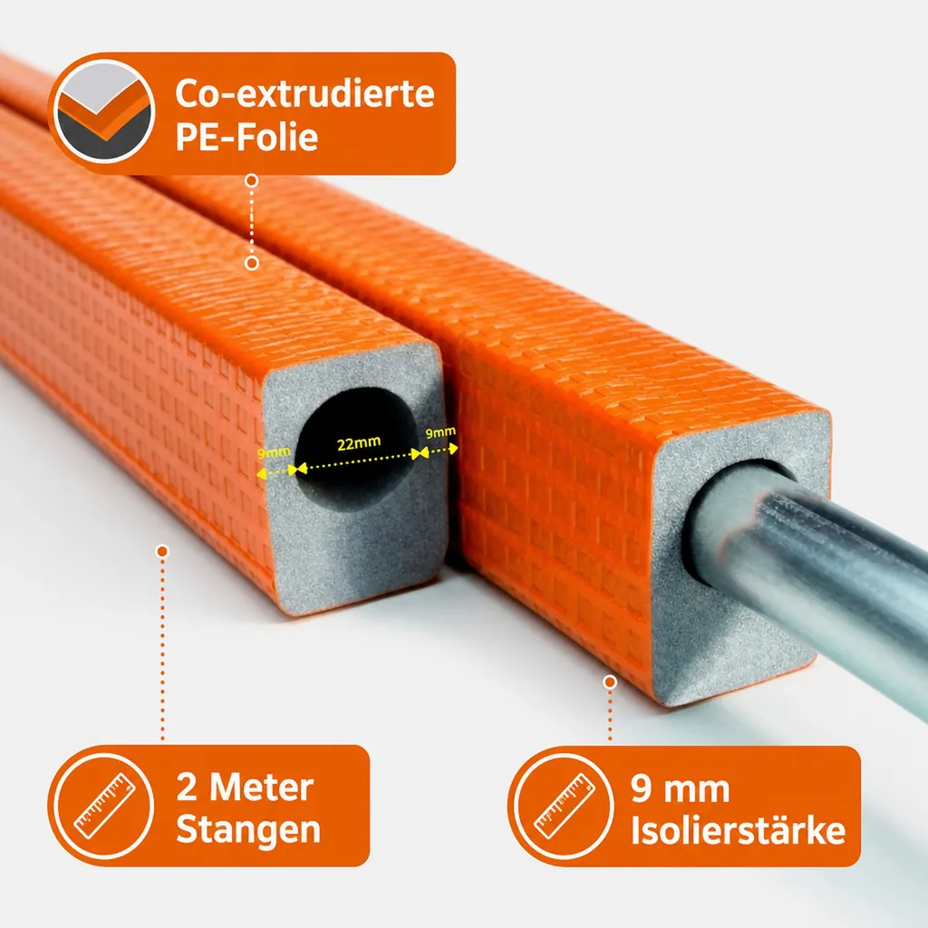 EXZENTROFLEX® Kompakt 2m Ø 22 mm 9 mm Dämmung