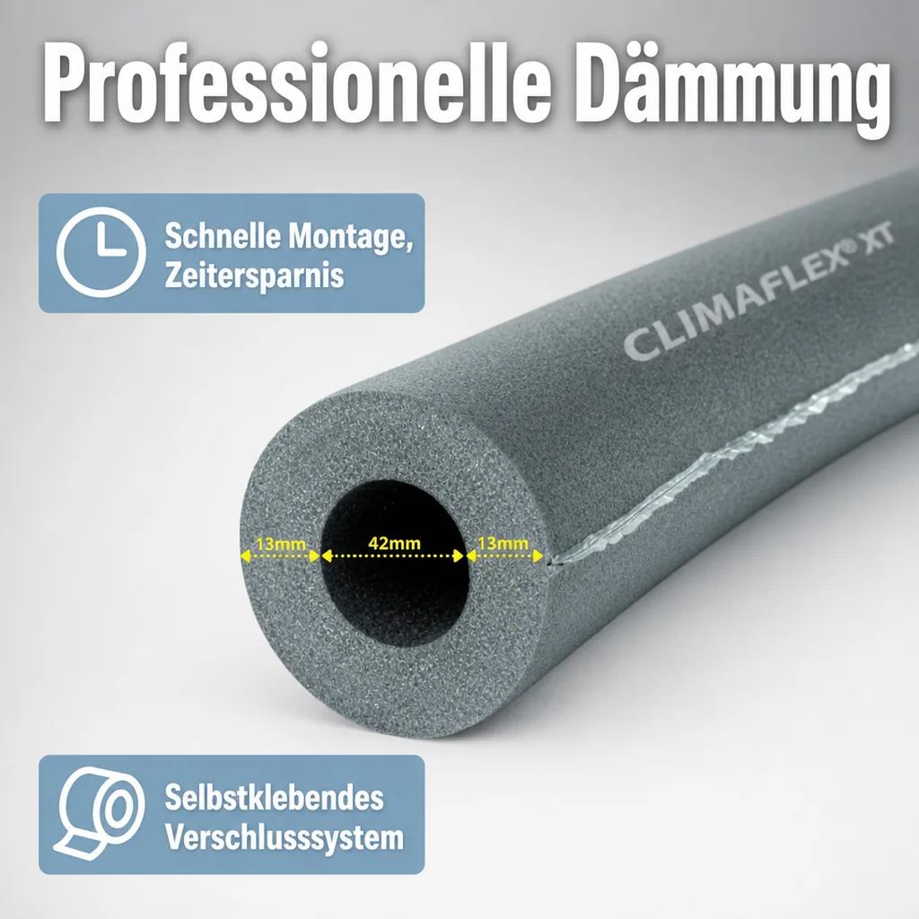 CLIMAFLEX® XT 2m Isolierschlauch Ø 42 mm x 13 mm Dämmung selbstklebend