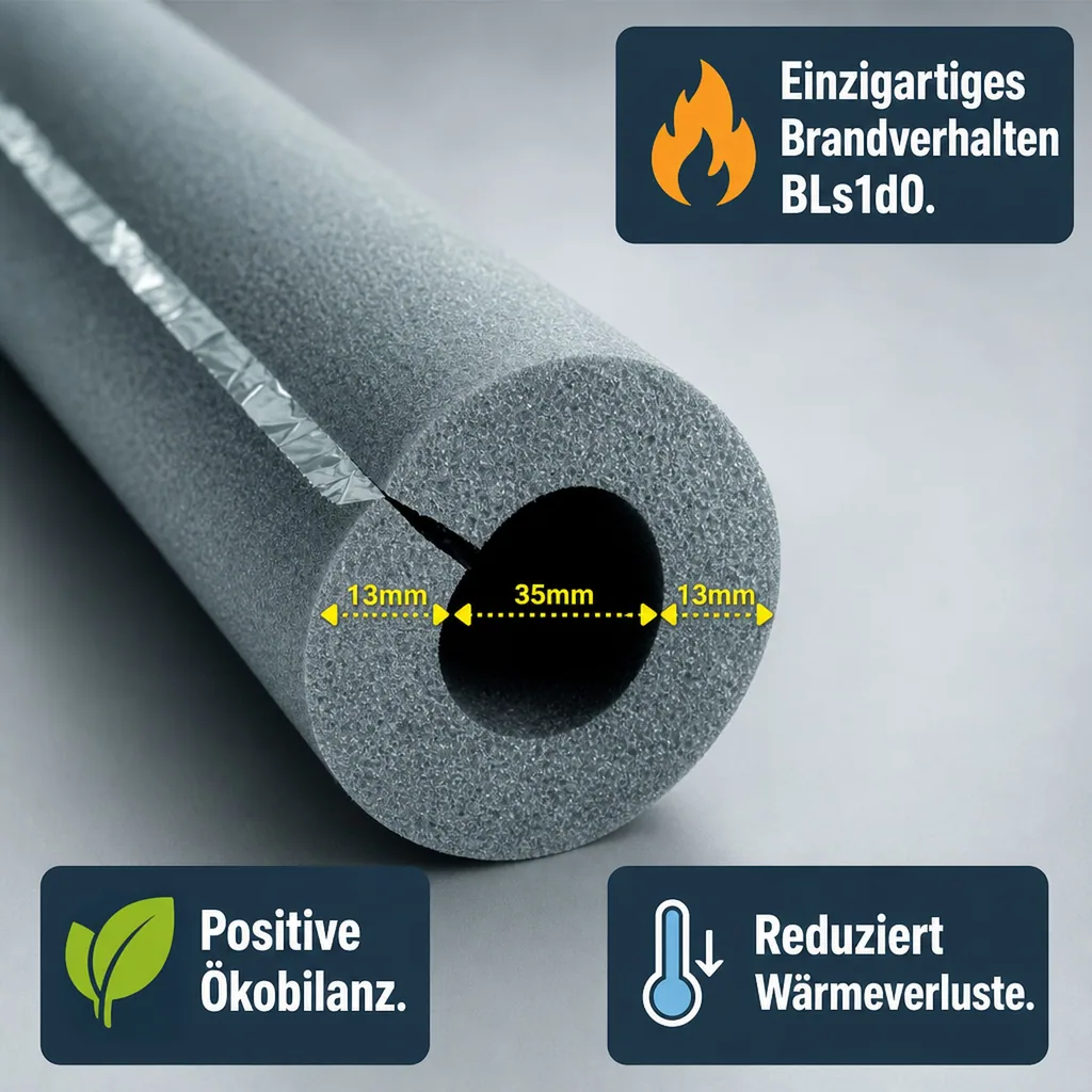 CLIMAFLEX® XT 2m Isolierschlauch Ø 35 mm x 13 mm Dämmung selbstklebend