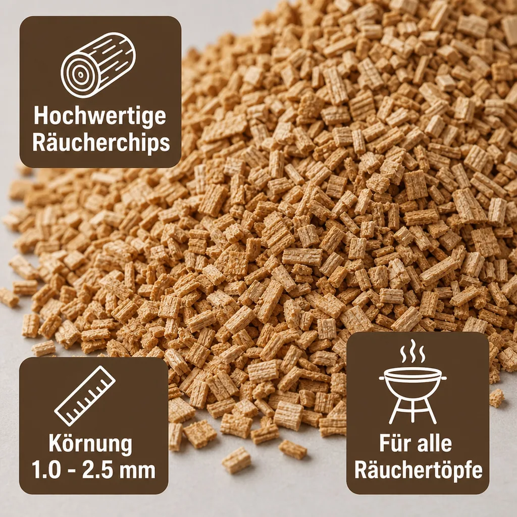 Räucherchips 15 kg, 1,0 - 2,5 mm, Holzchips für Smoker