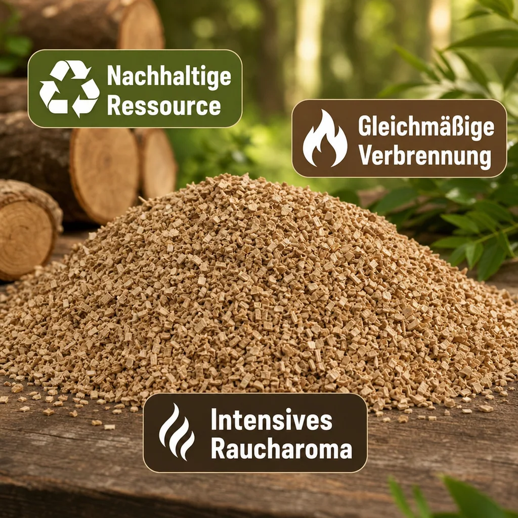 Räucherchips 15 kg, 1,0 - 2,5 mm, Holzchips für Smoker