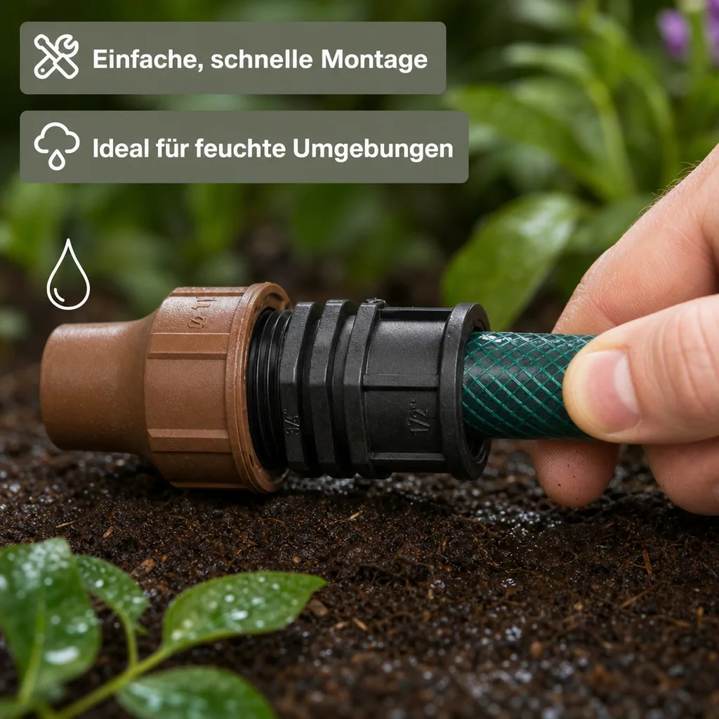 Bewässerung Kupplung, 16mm Schlauchverbinder, 3/4 Zoll Innengewinde