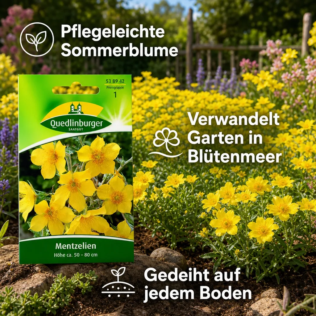 Mentzelia Lindleyi, Goldstern Samen, Bienenweide, duftende Sommerblume