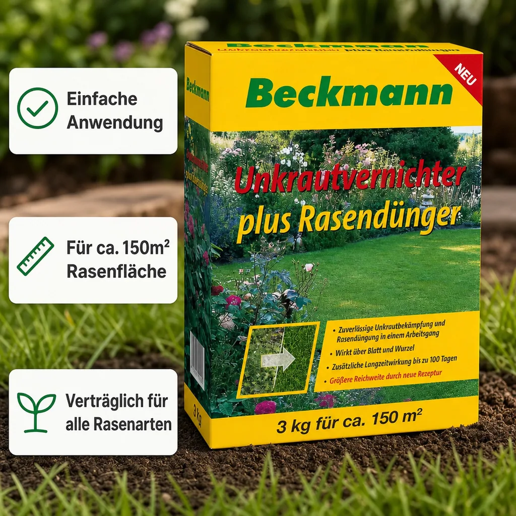 3 kg Rasendünger mit Unkrautvernichter + Langzeitwirkung f. ca 150m²