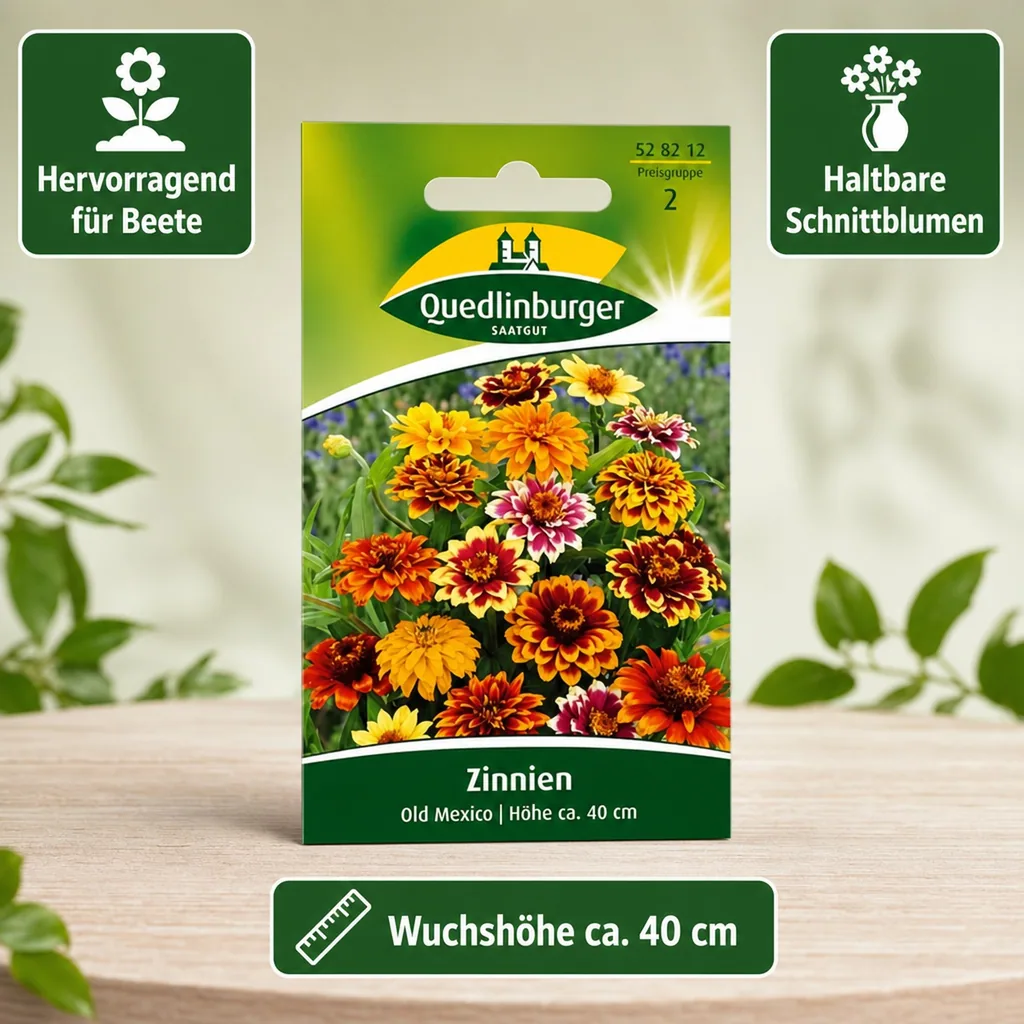 Zinnien Samen, Old Mexico, Sommerblumen Mischung