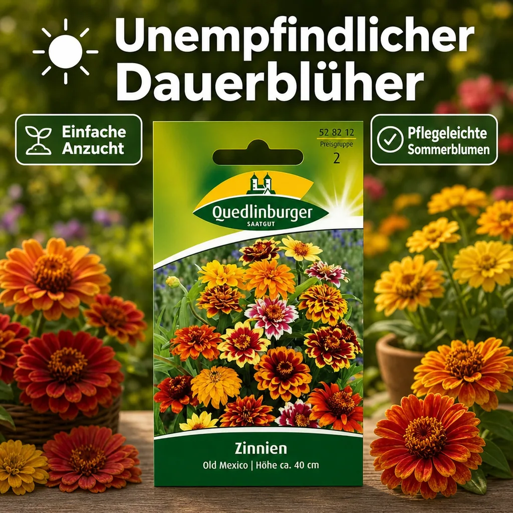 Zinnien Samen, Old Mexico, Sommerblumen Mischung