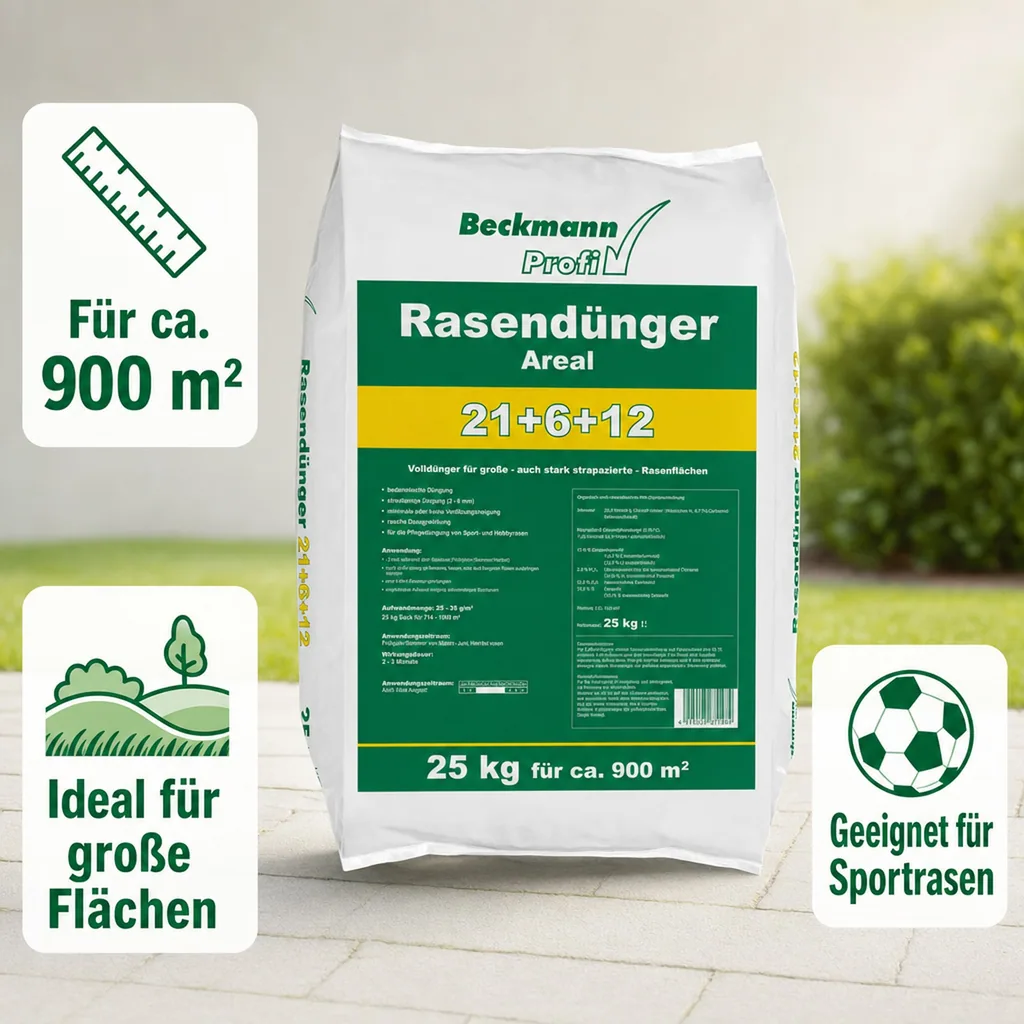 Rasendünger 25kg, Sofortwirkung, Volldünger für Rasenflächen