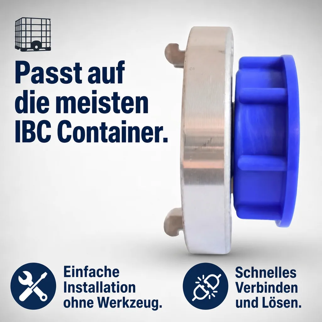 IBC Adapter S60, IBC Container Adapter, Storz Kupplung 1 Zoll