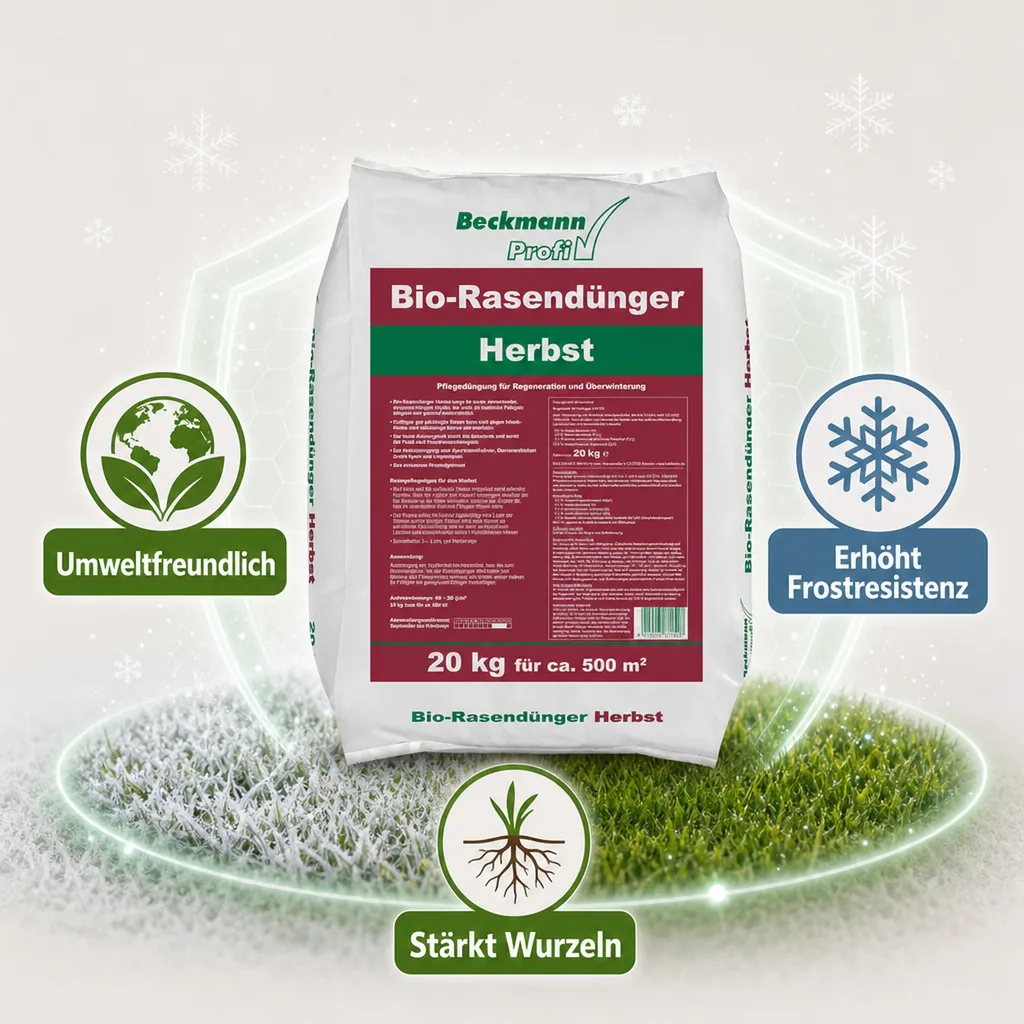 Rasendünger Herbst Bio 20kg, organisch, 500m²