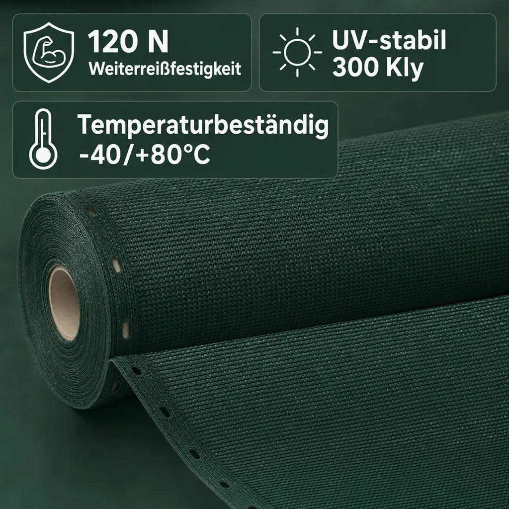 Wind- u. Sichtschutznetz 1,8 m Breite x 50 Meter