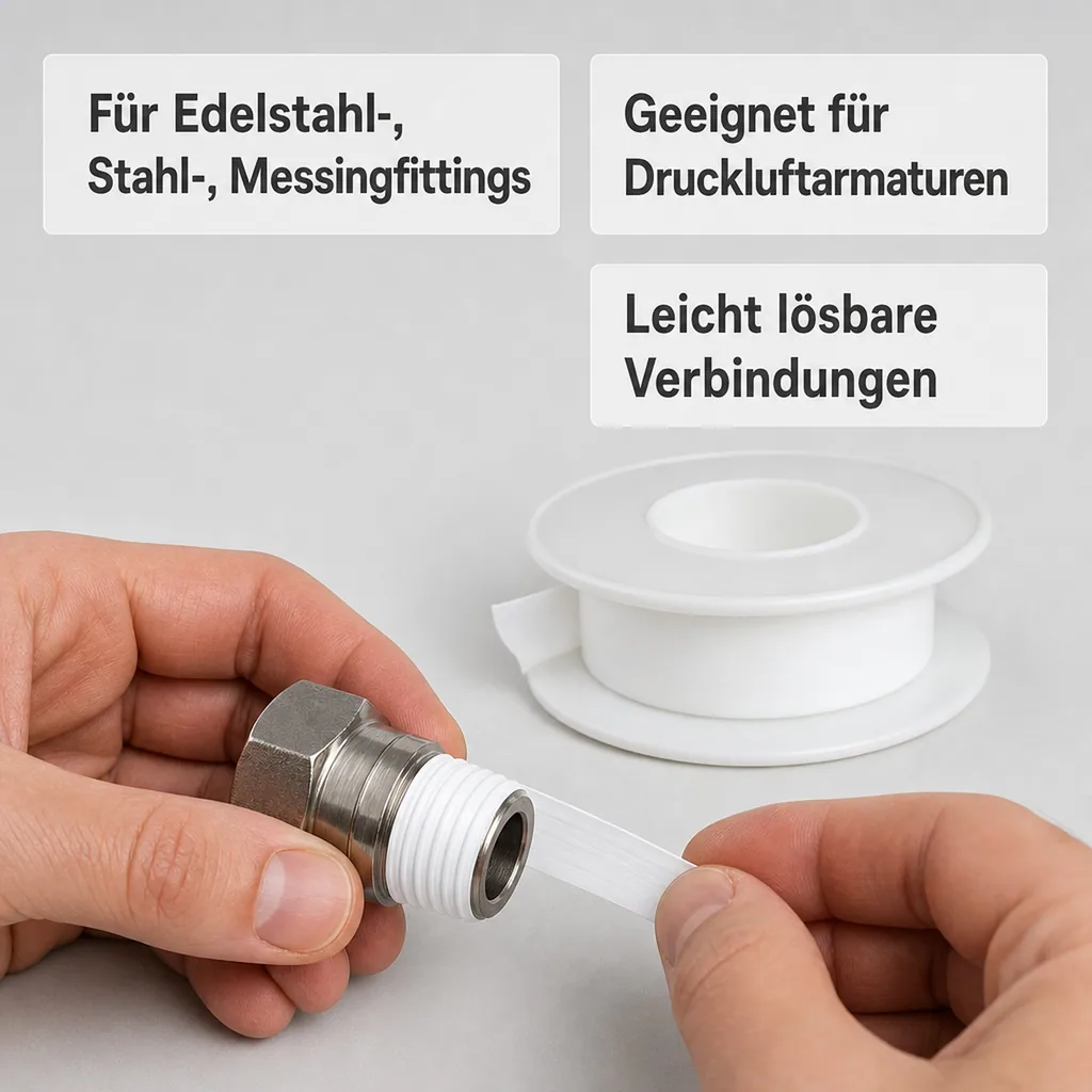 PTFE Band, Teflonband 1/2 Zoll x 10m, Gewindedichtband