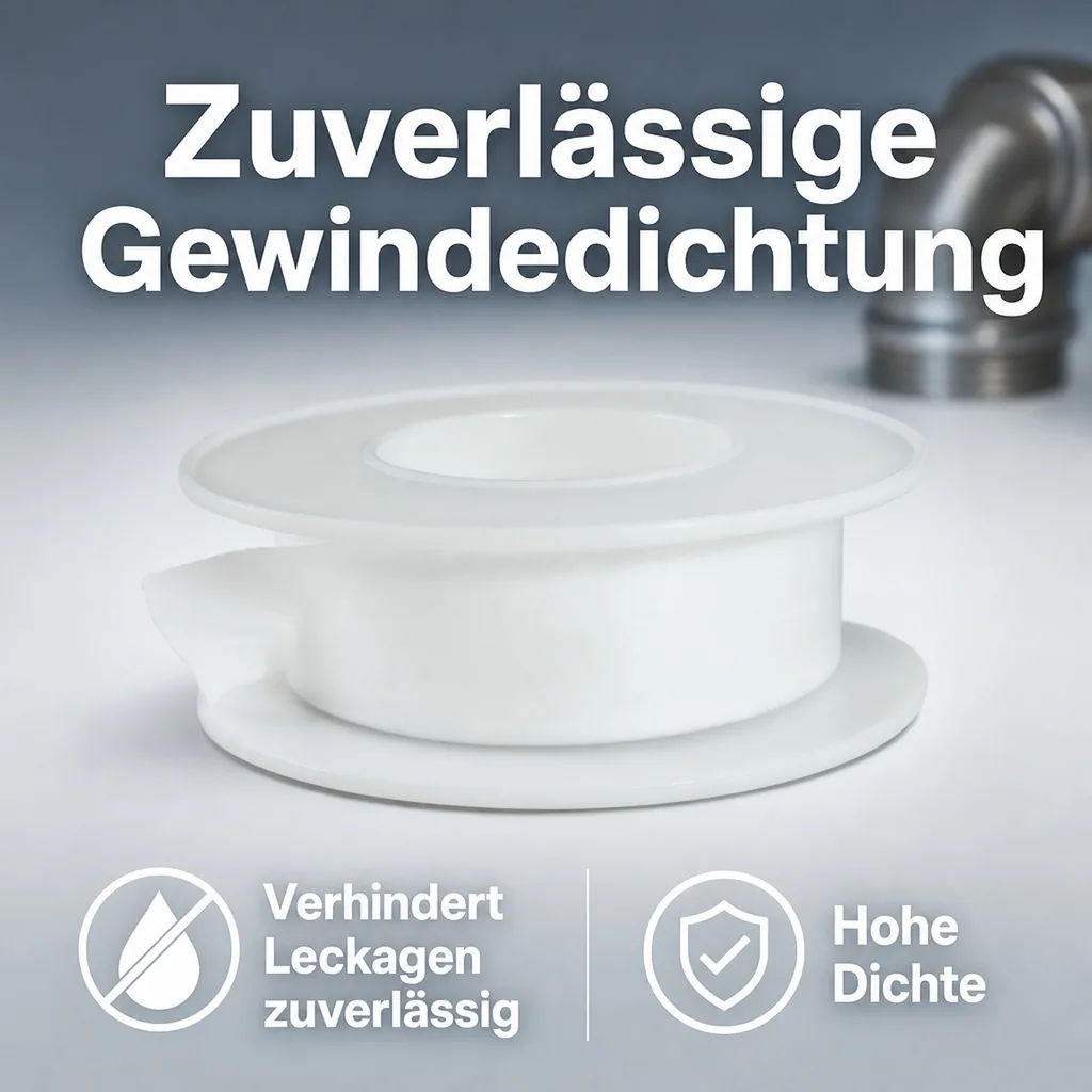PTFE Band, Teflonband 1/2 Zoll x 10m, Gewindedichtband