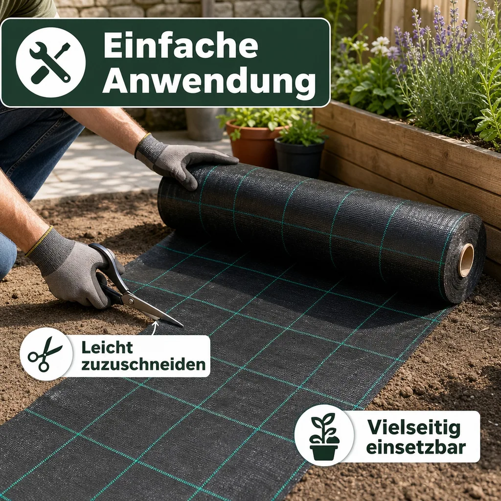 Bodengewebe, Abdeckvlies 1x30m, 100g/m², Unkrautvlies