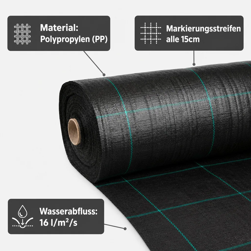 Bodengewebe, Abdeckvlies 1x30m, 100g/m², Unkrautvlies