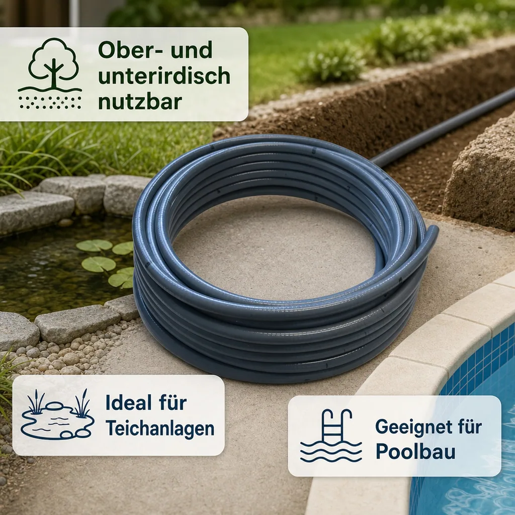 1m PVC Adhesive Flex Hose 50 mm Outer Diameter