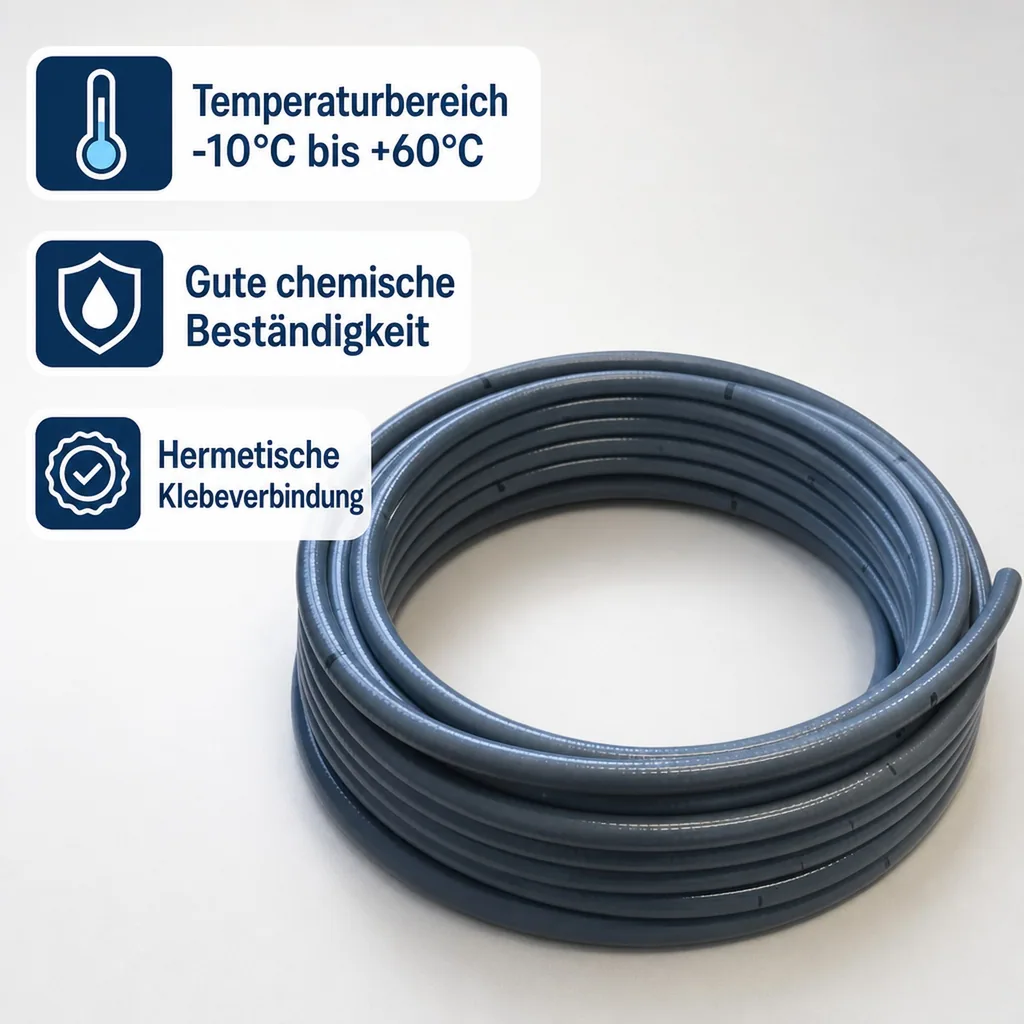 1m PVC Adhesive Flex Hose 50 mm Outer Diameter