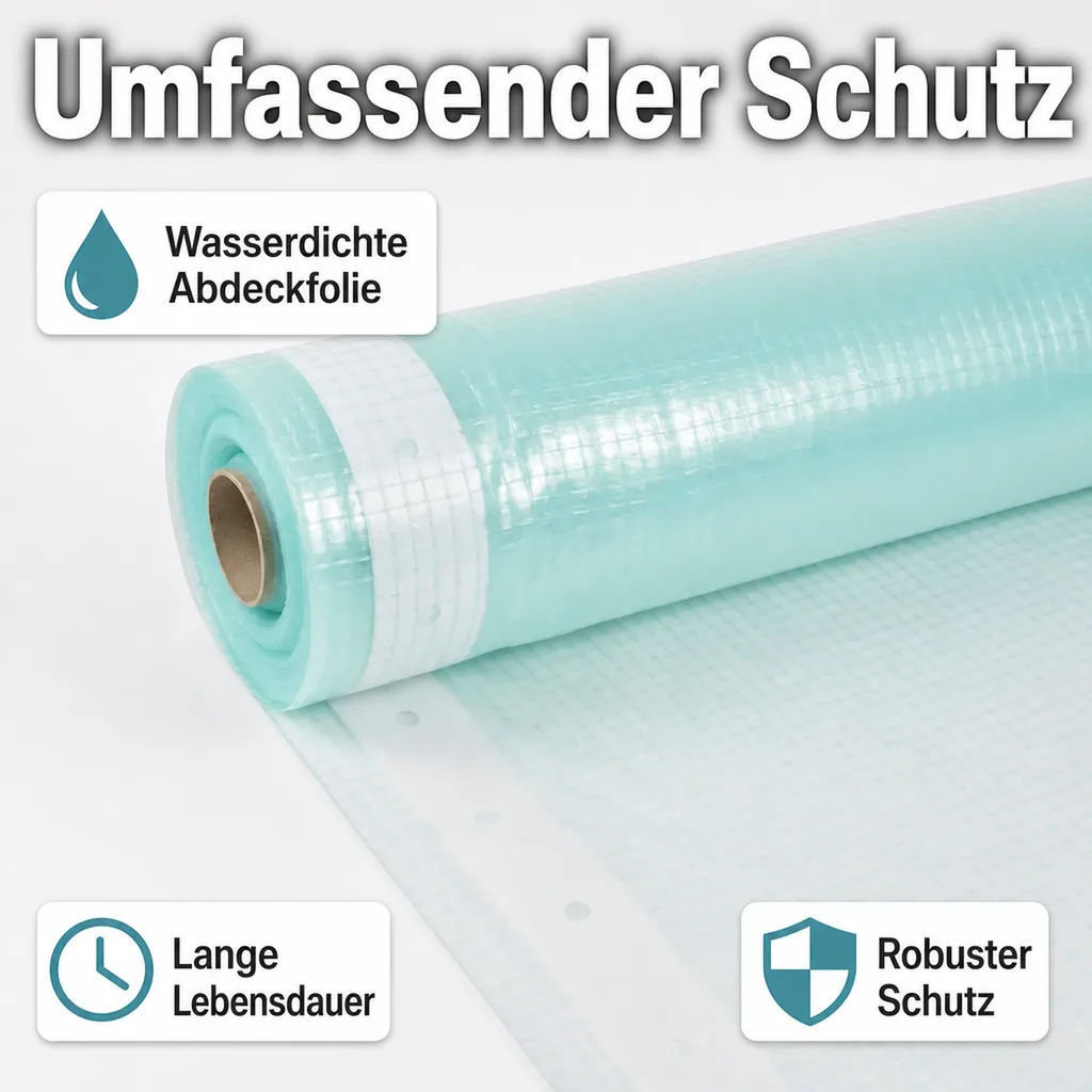 Gitterfolie, Gewächshausfolie, 1.5 Breite x 10 Meter, mit Nagelrand
