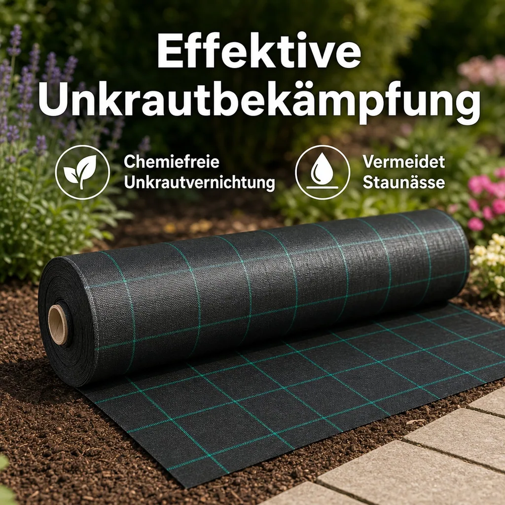 Unkrautvlies, Bodengewebe, Gartenvlies 2x30 Meter, Abdeckvlies, Mulchvlies