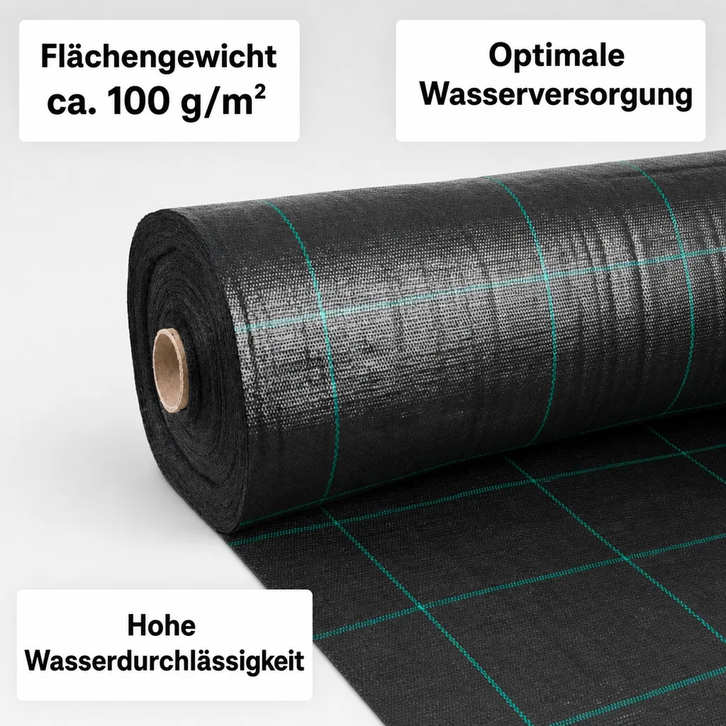 Unkrautvlies, Bodengewebe, Abdeckvlies 2x70m, Beetvlies, Mulchvlies
