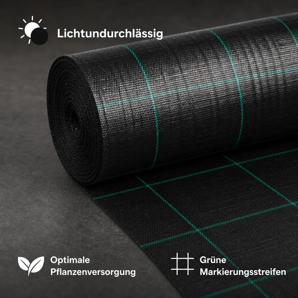 Unkrautvlies, Bodengewebe, Abdeckvlies 2x20m, Gartenvlies, Unkrautschutz