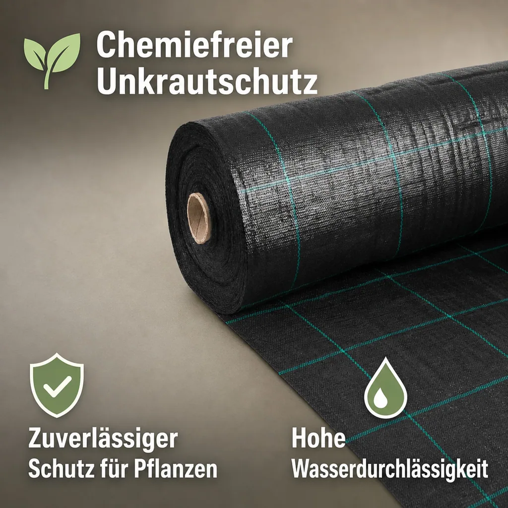 Unkrautvlies, Bodengewebe, Abdeckvlies 2x20m, Gartenvlies, Unkrautschutz