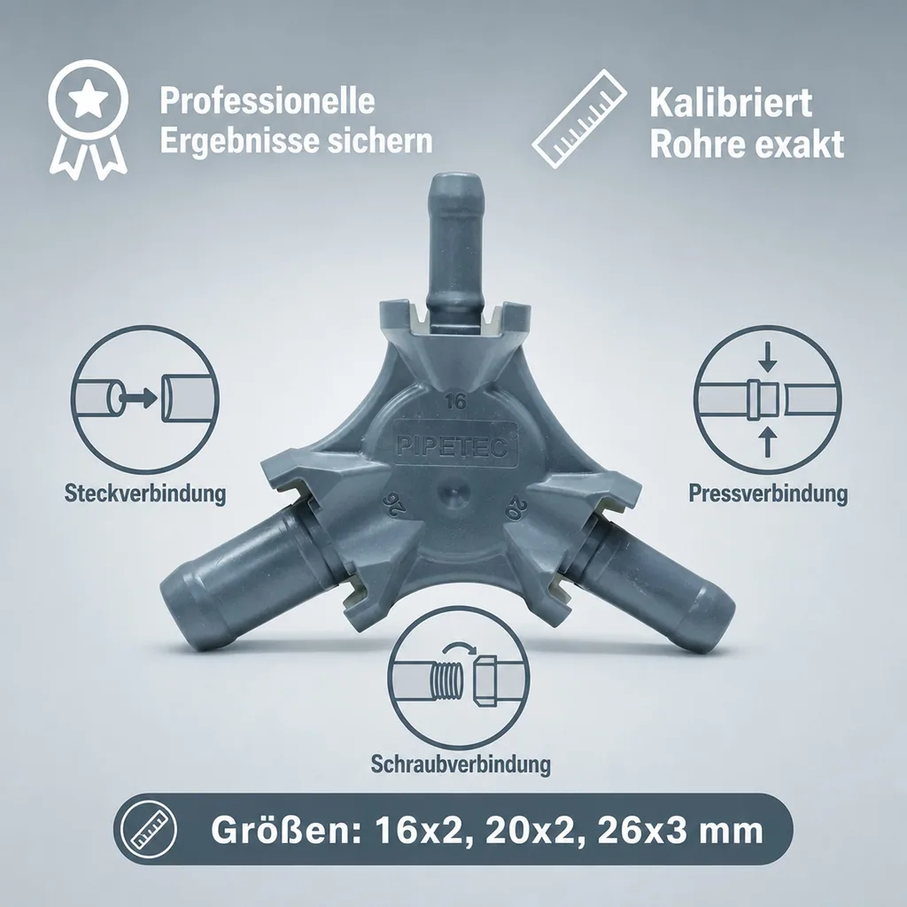 Stern-Kalibrierer, Rohr Kalibrierer 16 x 2, 20 x 2, 26 x 3, Installationswerkzeug