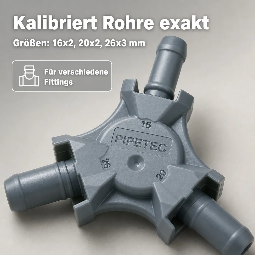 Stern-Kalibrierer, Rohr Kalibrierer 16 x 2, 20 x 2, 26 x 3, Installationswerkzeug