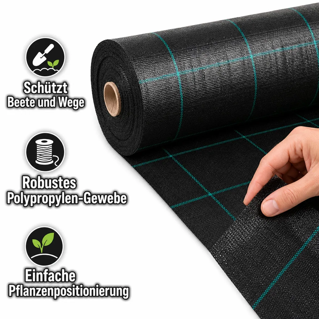 Unkrautvlies, Bodengewebe 1,5m x 1m, 100g/m²