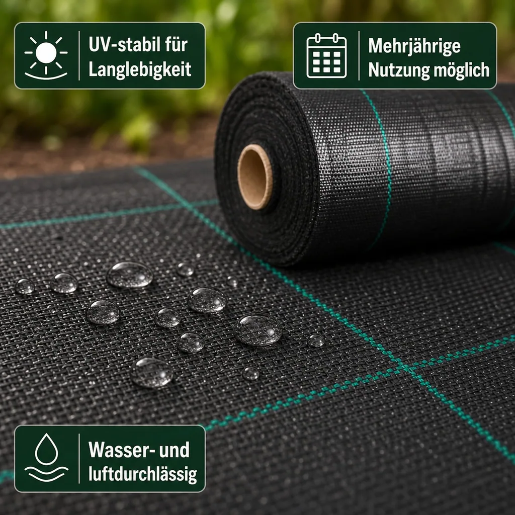Ground Fabric Weed Control Fleece 1 Meter x 10 Meter 100g/m²