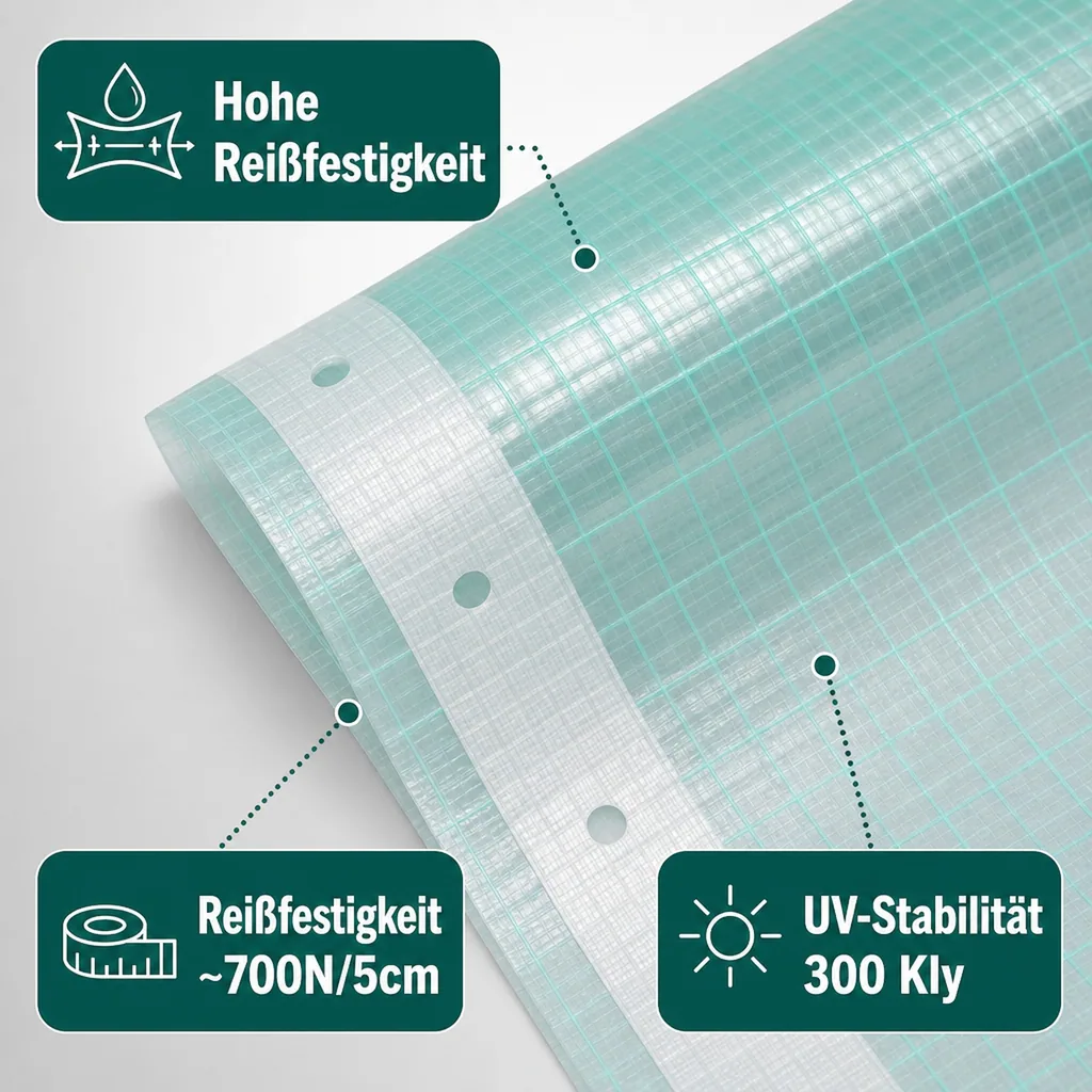 Gitterfolie mit Nagelrand, 4m x 20m, Reißfest und UV-stabil