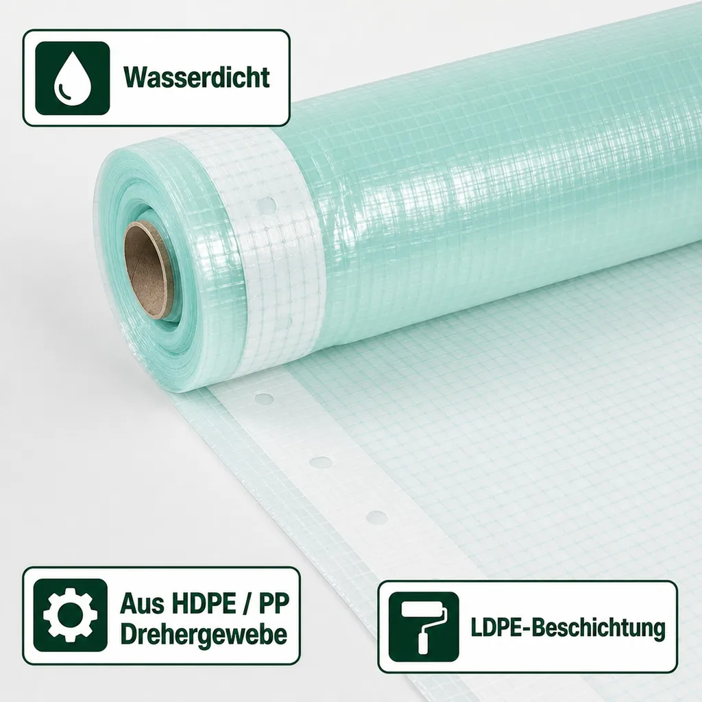 Gitterfolie mit Nagelrand, 4m x 20m, Reißfest und UV-stabil