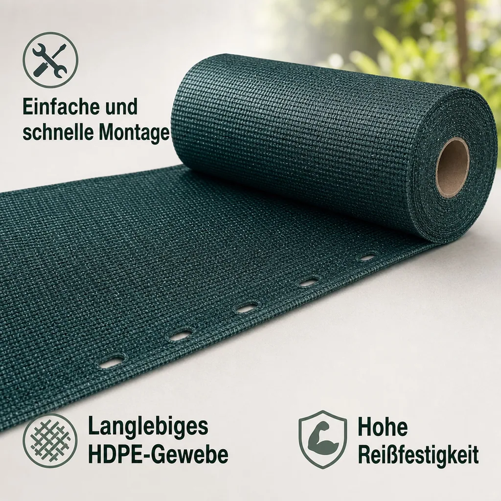 Sichtschutznetz, Windschutznetz, 1m x 5m, Zaunblende