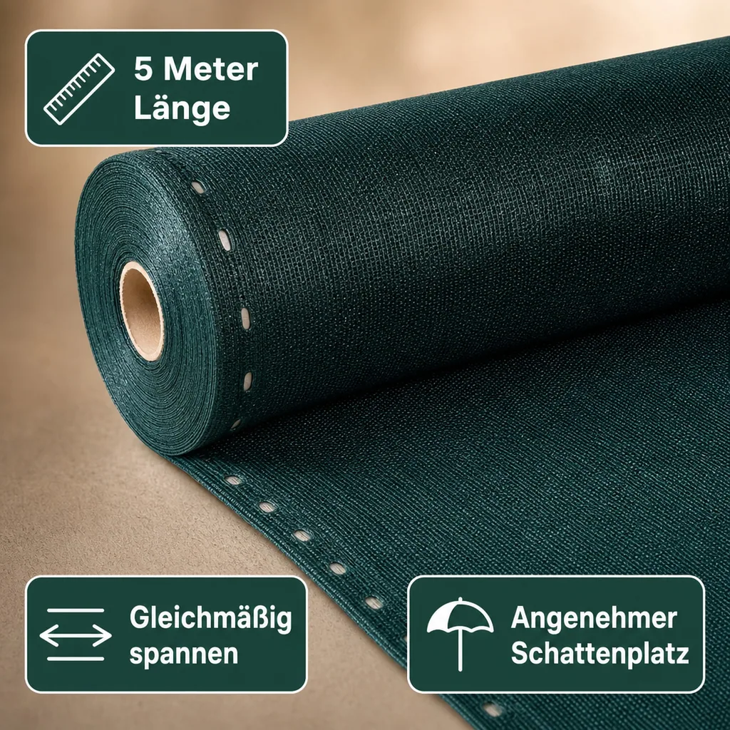 Sichtschutznetz, Windschutznetz 1,2m x 5m, Gartenzaun Sichtschutz