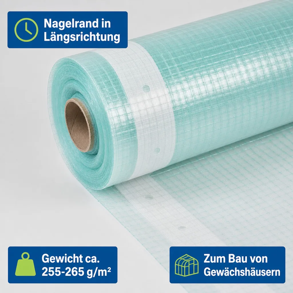 Gitterfolie m. Nagelrand 4 Breite x 25 Meter