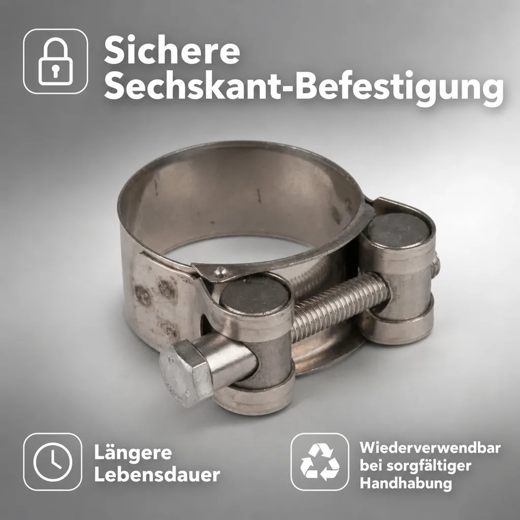 Schlauchschellen, Gelenkbolzenschellen, Edelstahl W2, 21-23mm