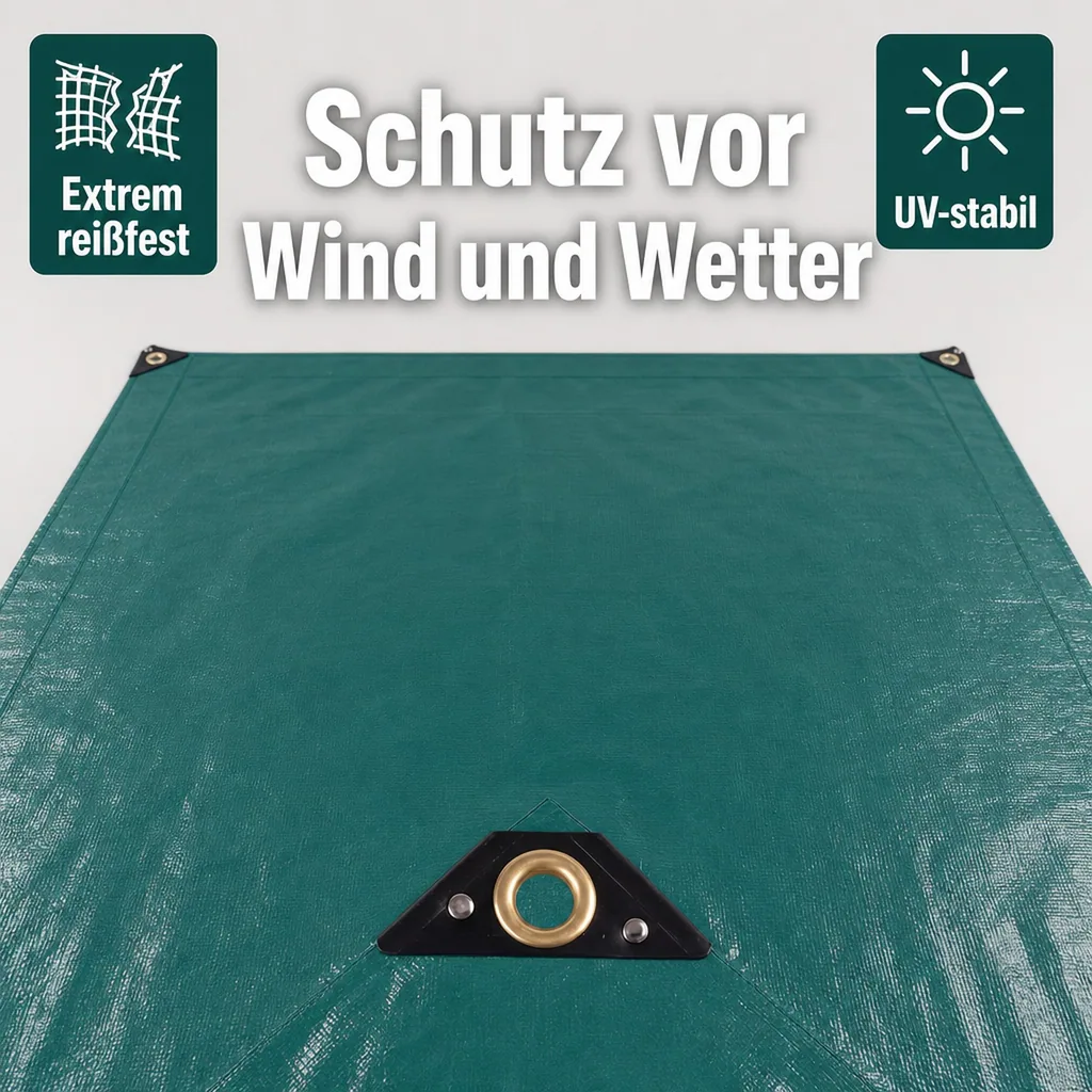 PVC Plane, Abdeckplane PVC, 650 g/m², grün, 1,5 x 6m (9m²), wasserdicht, reißfest