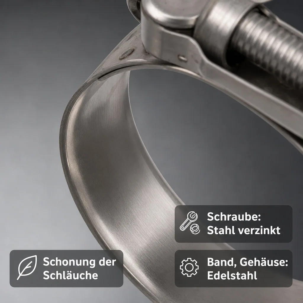 Gelenkbolzenschelle 187-200mm, Spannbackenschelle, W2 Schlauchschelle