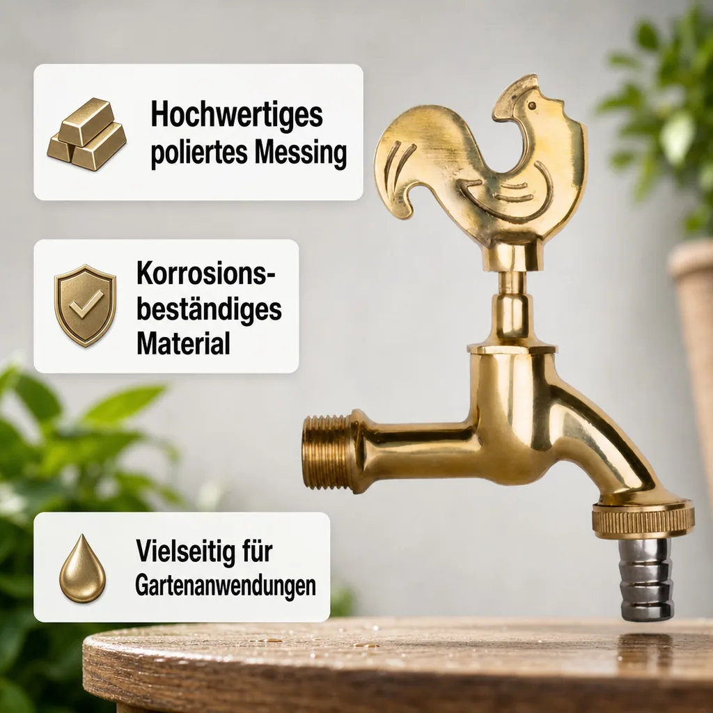 Auslaufventil 1/2 Zoll, Garten Auslaufventil, Nostalgie Design