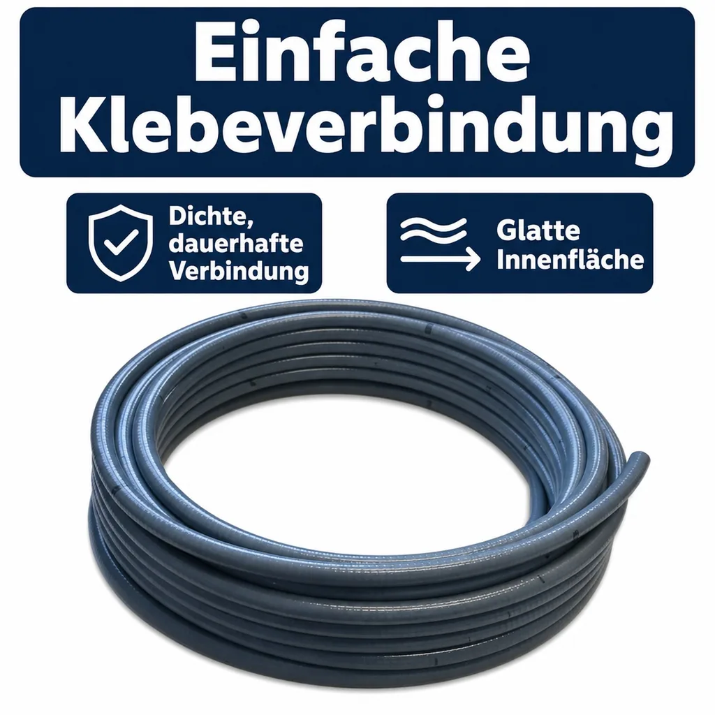 Flexschlauch 40mm, PVC Schlauch, 10m, Klebeschlauch, flexibel