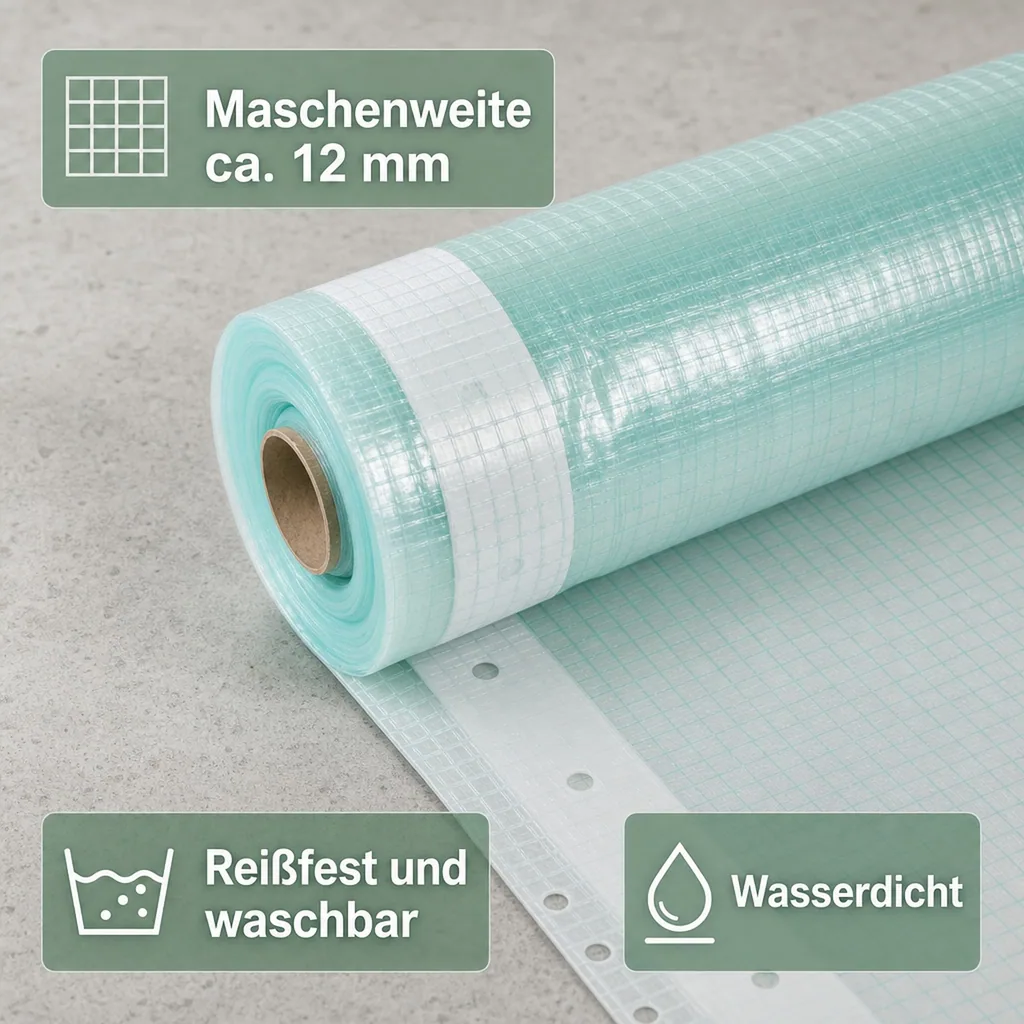 Gitterfolie mit Nagelrand, 3 m Breite x 1 m