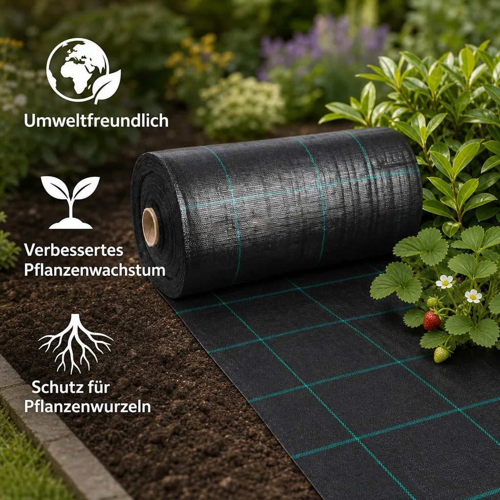 Bodengewebe, Abdeckvlies 1m x 40m, 100g/m², Unkrautvlies