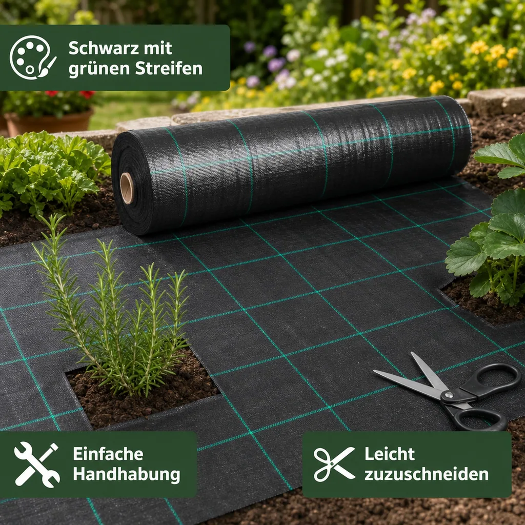 Abdeckvlies, Bodengewebe, Unkrautvlies, 100g/m², 1x60m