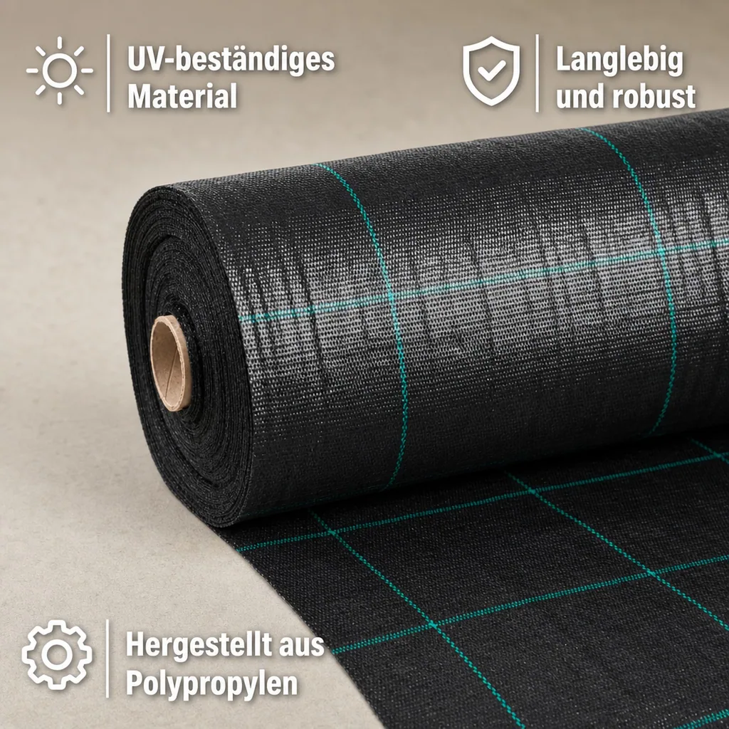Abdeckvlies, Bodengewebe, Unkrautvlies, 100g/m², 1x60m