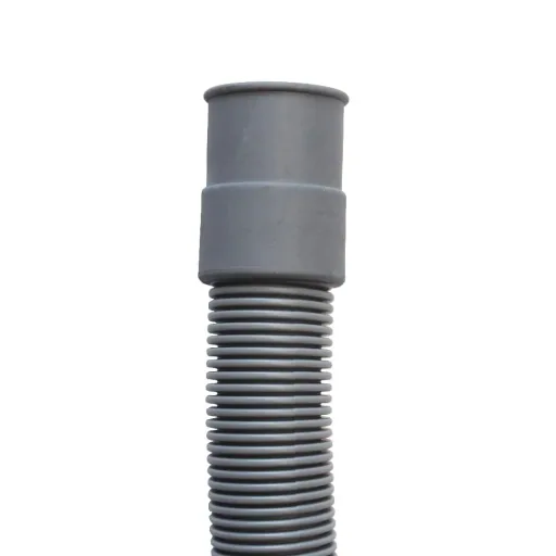 Waschmaschinenschlauch, Spülmaschinenschlauch, 3/4 Zoll, 1 Meter, grau, mit Bügel