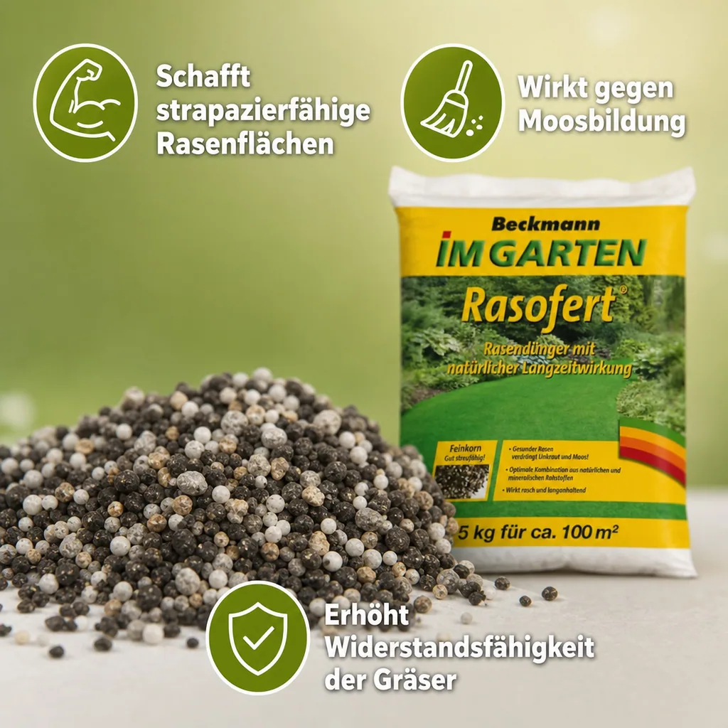 5 kg Rasendünger Beckmann Rasofert®, organisch-mineralischer für ca. 100 m²
