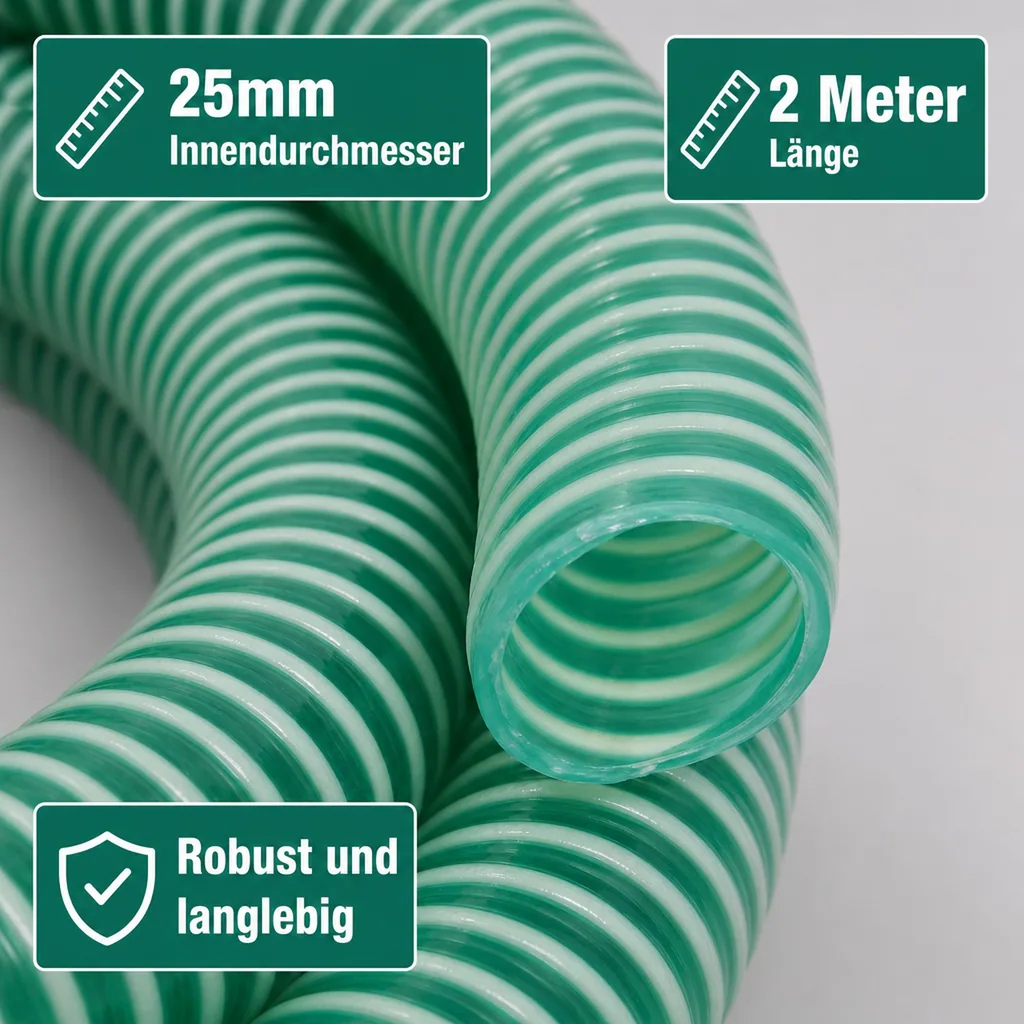 Druckschlauch 25mm, Saug- & Druckschlauch, Spiralschlauch, Pool, Teich